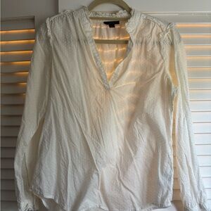 J. Crew Cream Textured Blouse